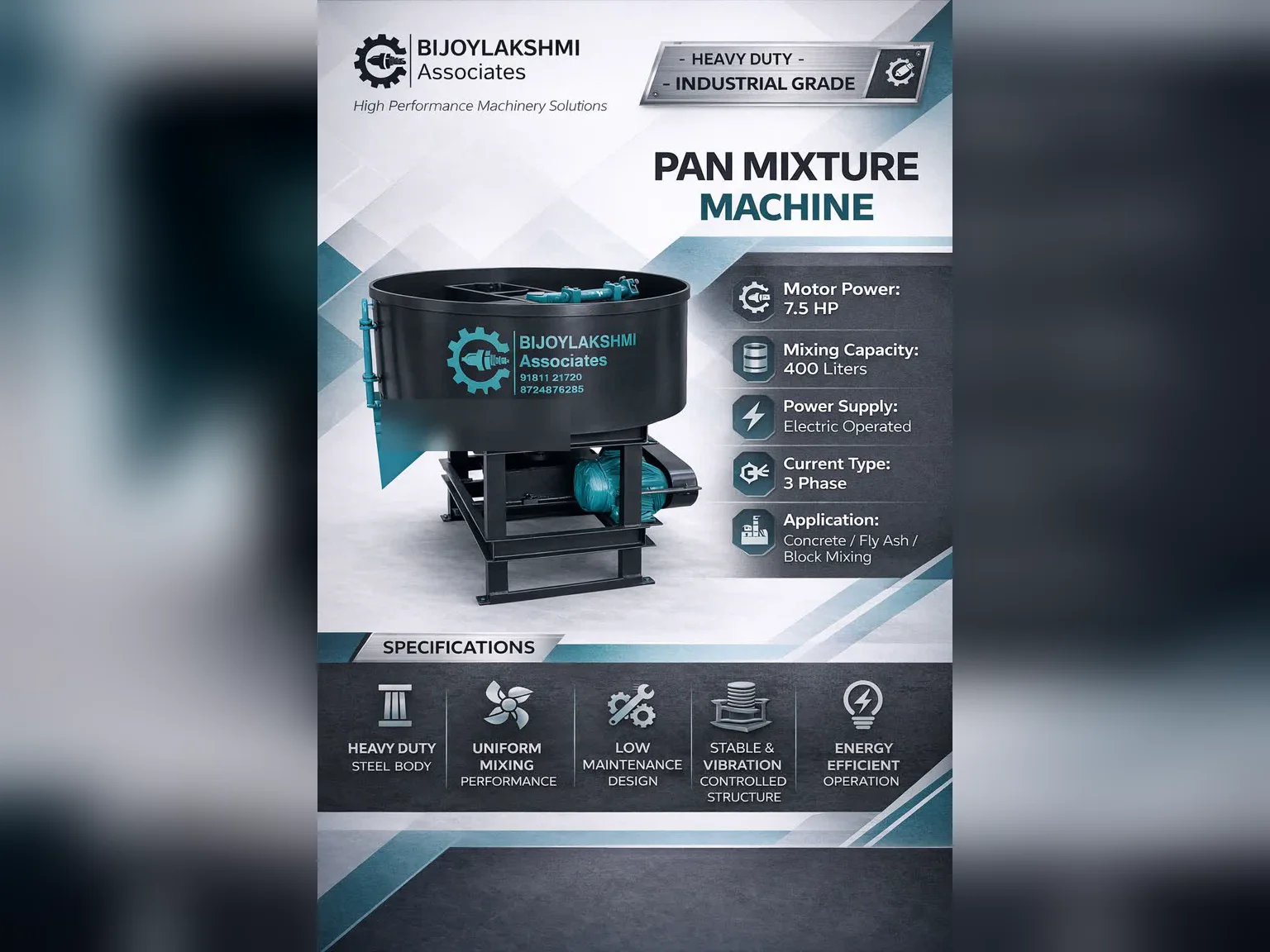 Pan mixture machine